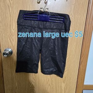 Zenana Outfitters Women's Shimmering Black Bike Shorts